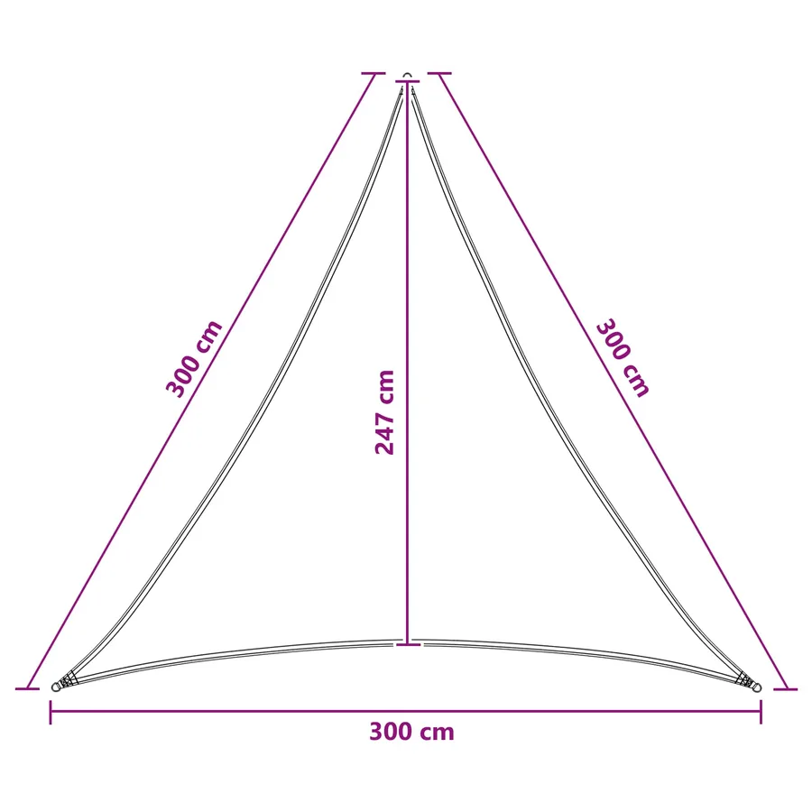 Voile d'ombre Bleu et Blanc 3 x 3 x 3 m HDPE - 8