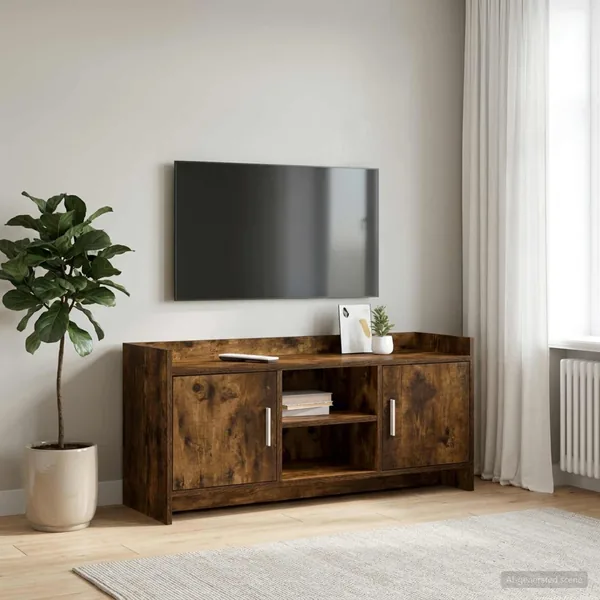 Meuble TV 102 x 33 x 47 cm Chêne fumé Bois d'ingénierie