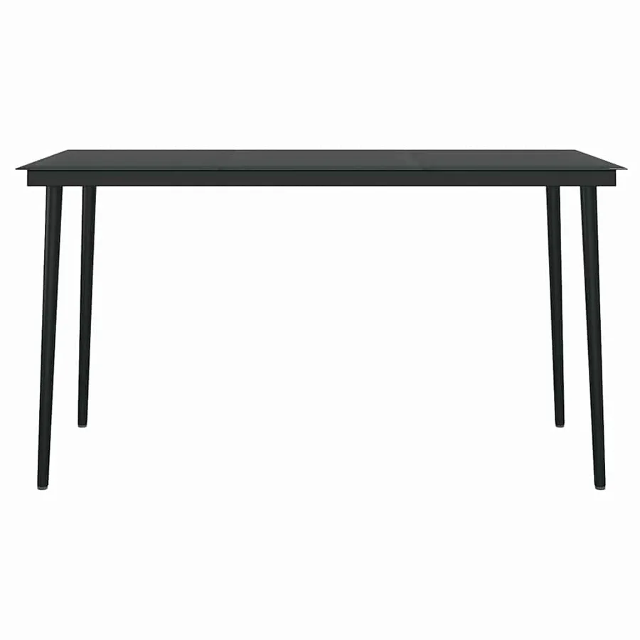 Ensemble à manger de jardin 7 pcs Noir - 6