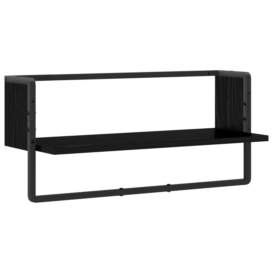 Étagère Murale Montage mural Chêne noir 65 x 25 x 30 cm