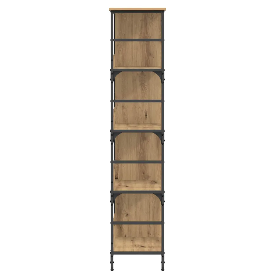 Étagère 4 niveaux 78,5 x 33 x 153 cm métal PB Chêne artisanal - 5