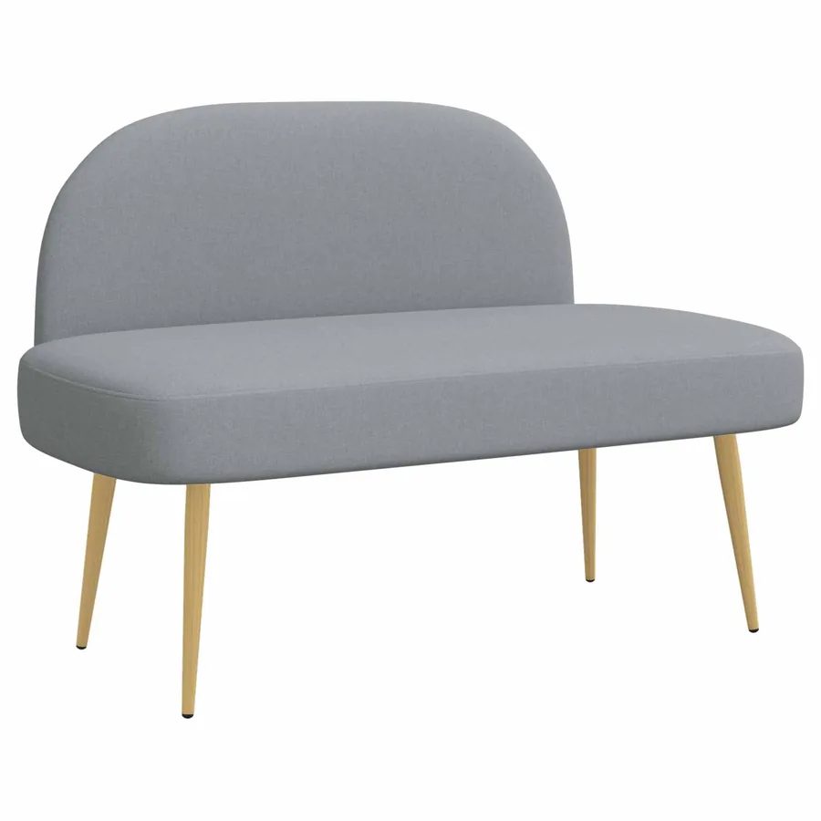 Banc rembourré avec dossier Gris clair 110 x 60 x 76 cm - 2
