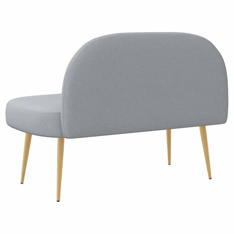 Banc rembourré avec dossier Gris clair 110 x 60 x 76 cm - 4