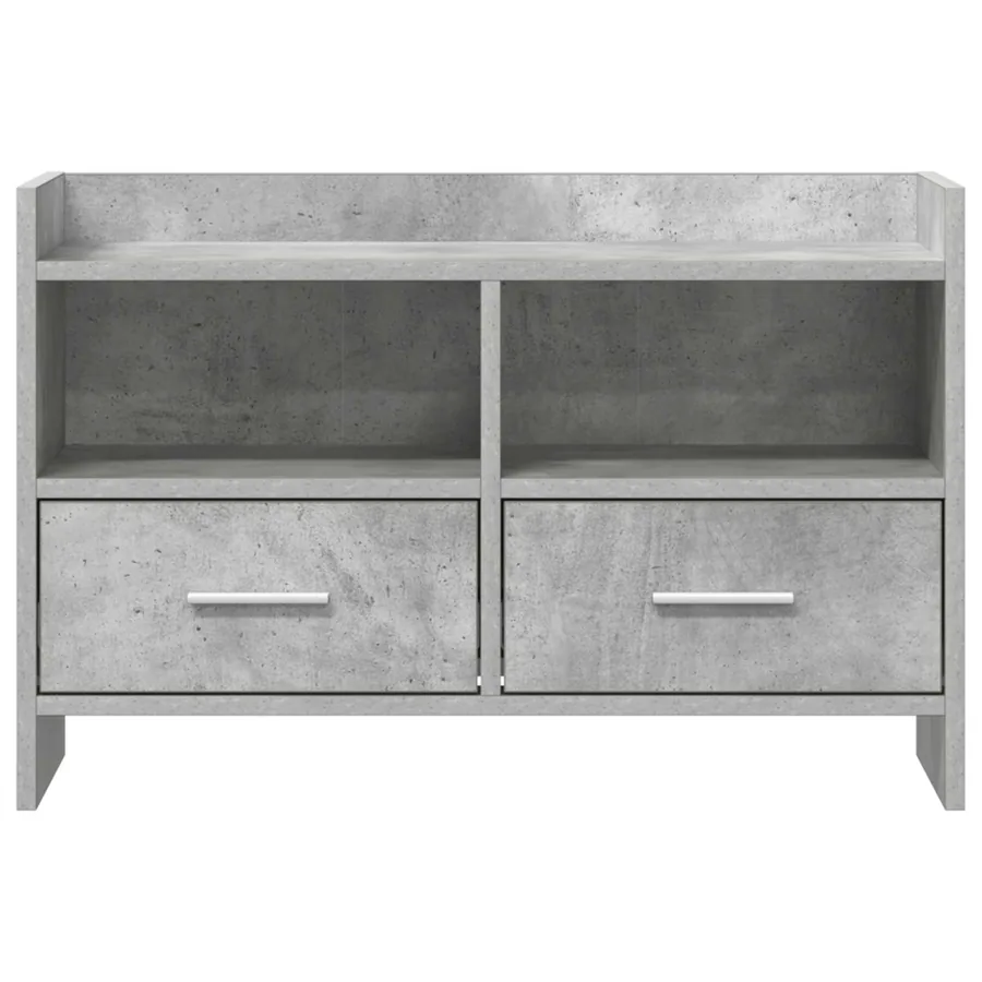 Meuble TV 71,5 x 33 x 47 cm Gris béton Bois d'ingénierie - 5