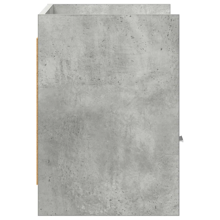 Meuble TV 71,5 x 33 x 47 cm Gris béton Bois d'ingénierie - 6