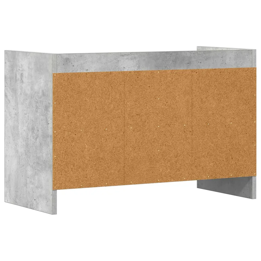 Meuble TV 71,5 x 33 x 47 cm Gris béton Bois d'ingénierie - 7
