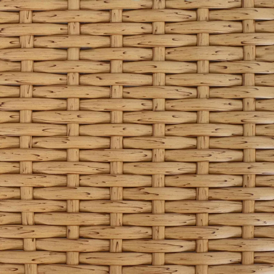 Table de Jardin Naturel 100 x 55 x 37 cm Rattan PE et Verre - 9