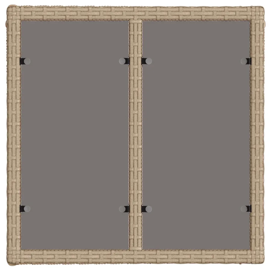 Table de Jardin Beige et Noir 55 x 55 x 37 cm - 4