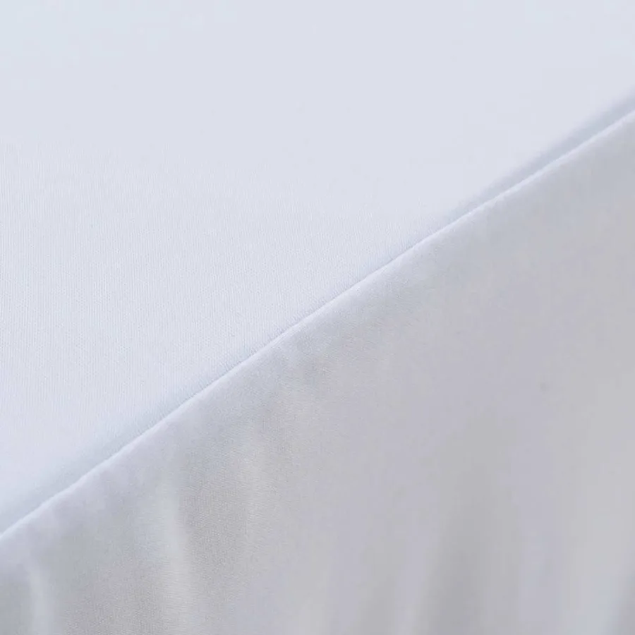 Nappes élastiques de table avec jupon 2 pcs 183x76x74cm Blanc - 3