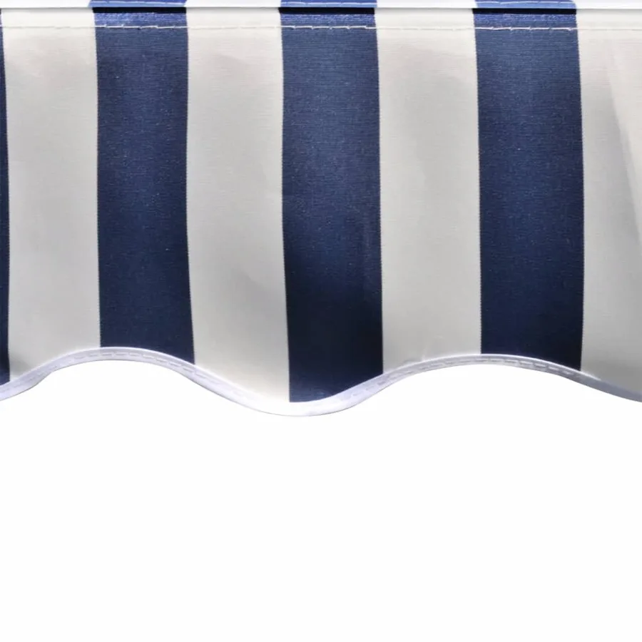 Tissu de remplacement pour auvent bleu et blanc 4x3 m polyester - 4