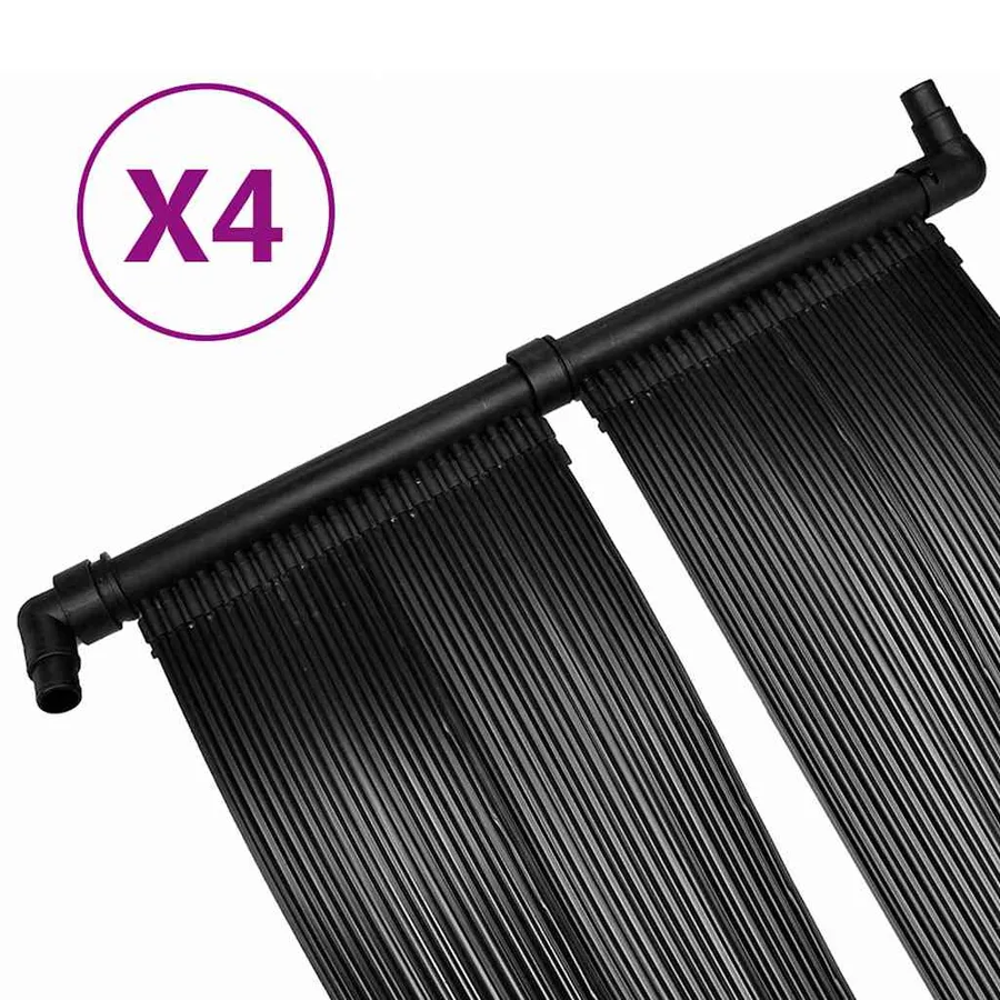 Panneaux solaires de chauffage de piscine 4 pcs 80x620 cm - 2