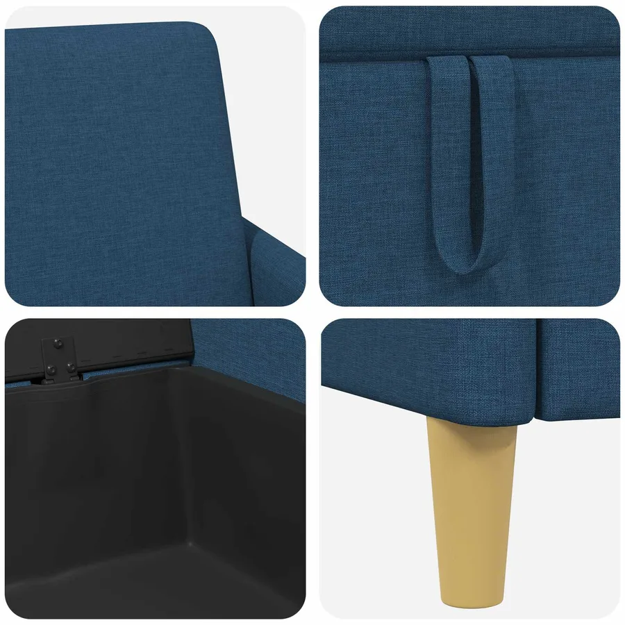 Sofa avec rangement Bleu 72 x 78 x 87 cm Polyester - 7