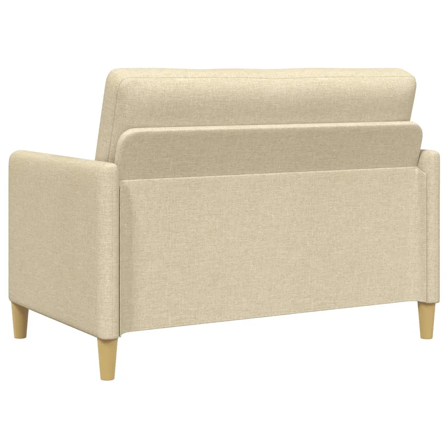 Canapé avec rangement 2 pcs Crème Polyester - 4