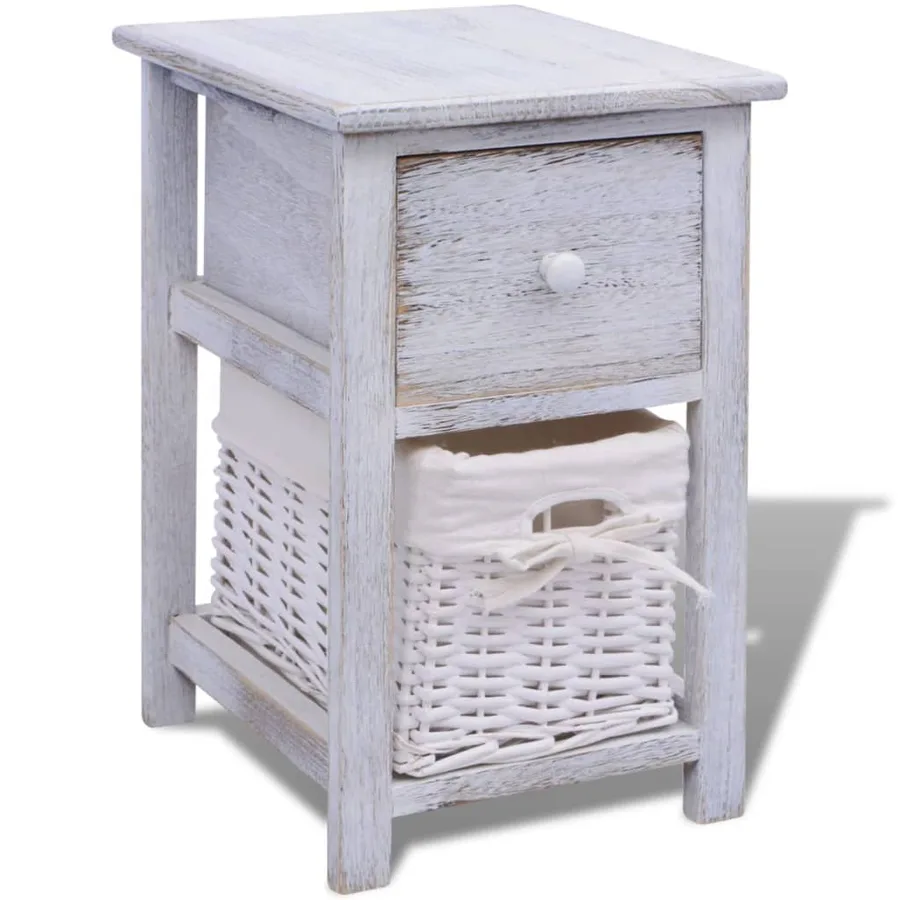Table de chevet Bois Blanc - 2