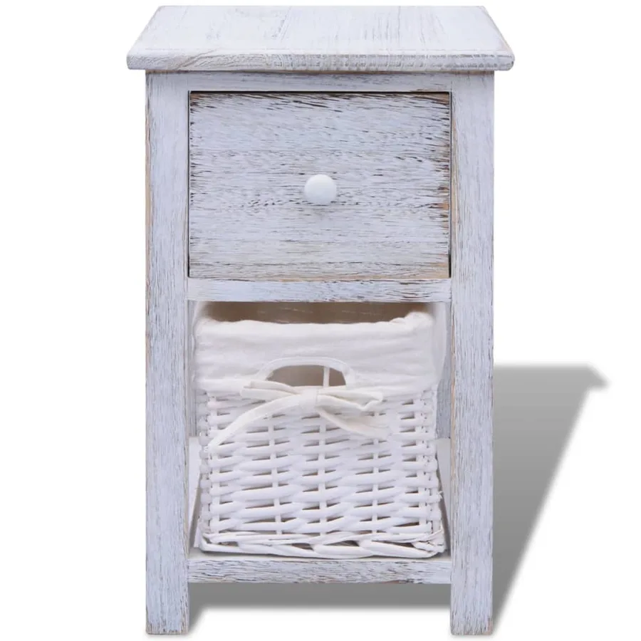 Table de chevet Bois Blanc - 3
