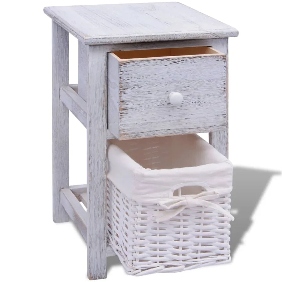 Table de chevet Bois Blanc - 4