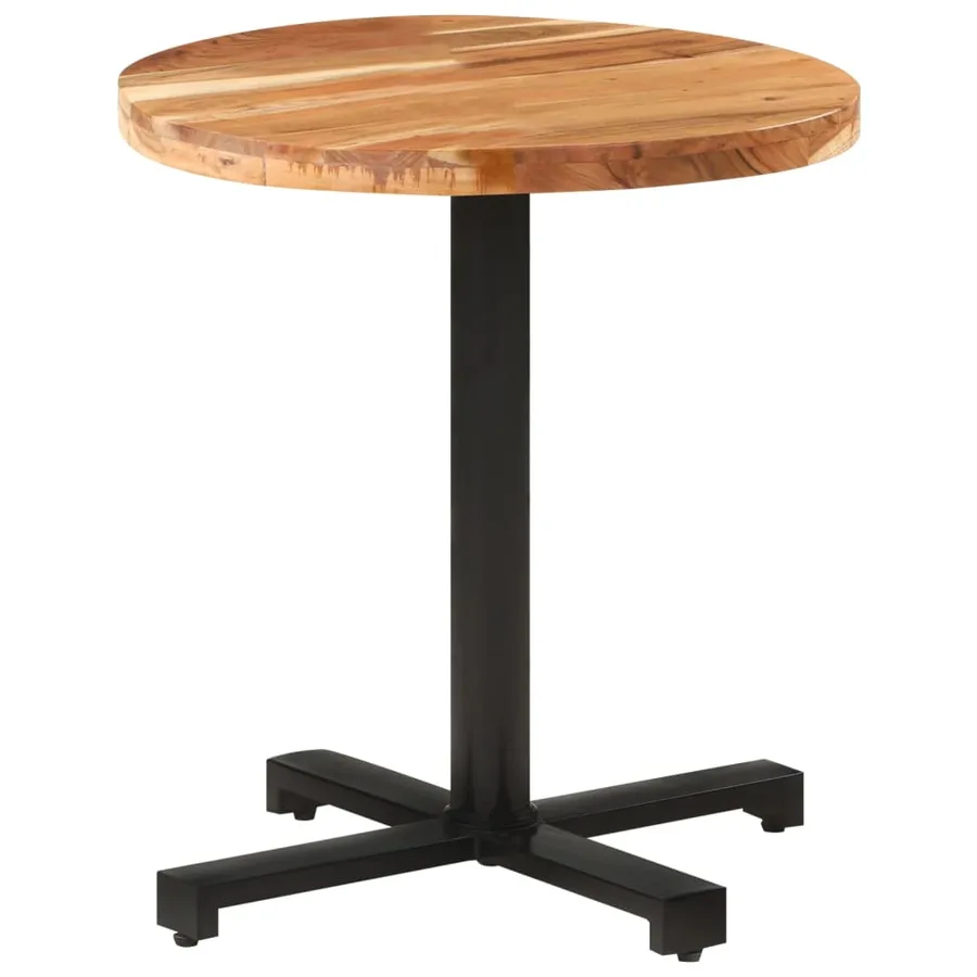 Table de bistro Ronde Ø70x75 cm Bois d'acacia massif - 10