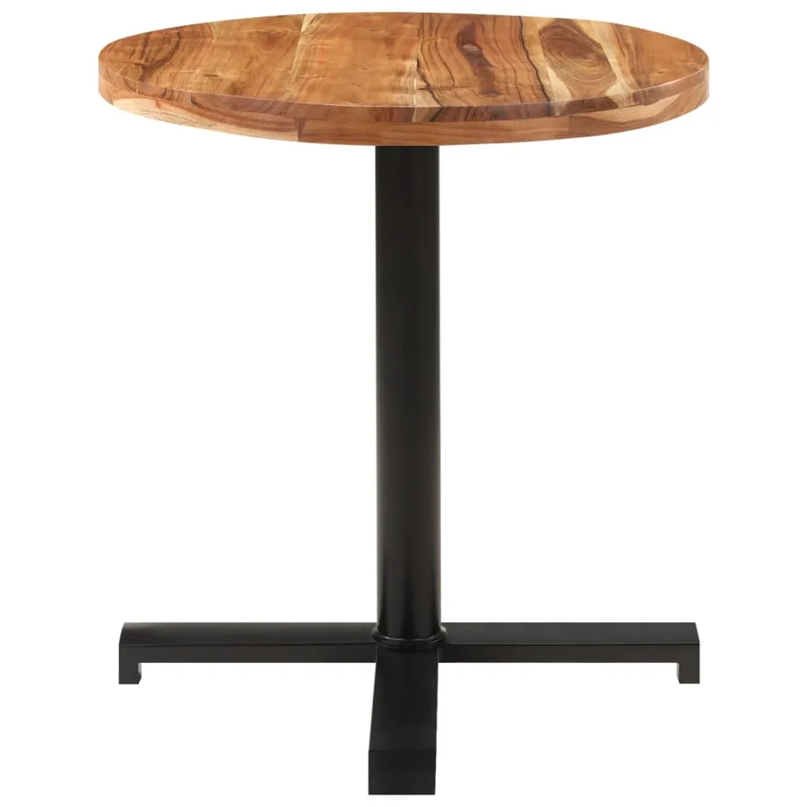 Table de bistro Ronde Ø70x75 cm Bois d'acacia massif - 2