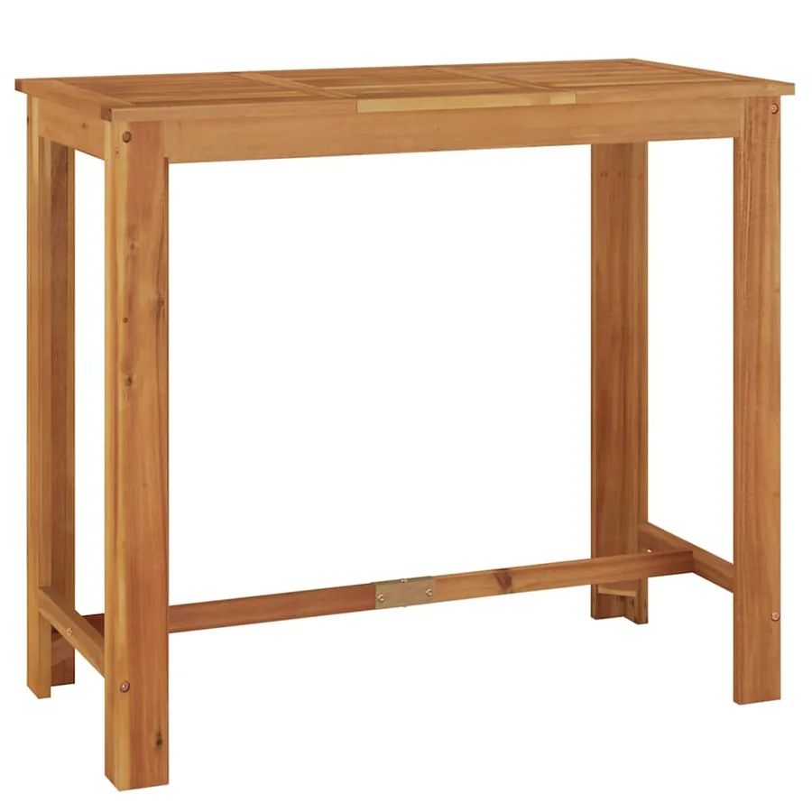 Table de bar de jardin 120x60x105 cm Bois d'acacia solide - 2