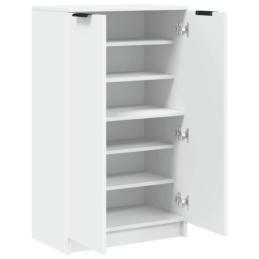 Armoire à chaussures Blanc 59x35x100,5 cm Bois d'ingénierie - 7