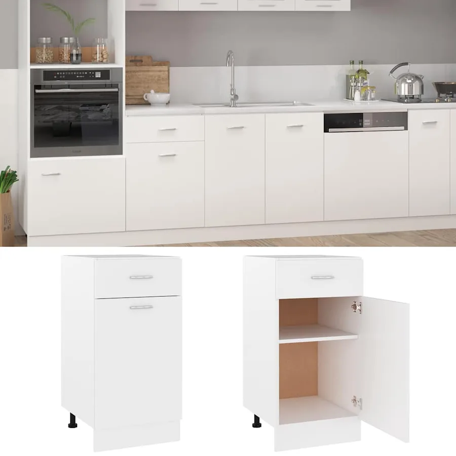 Armoire à tiroirs "Lyon" Blanc 40 x 46 x 81,5 cm Bois d'ingénierie - 2