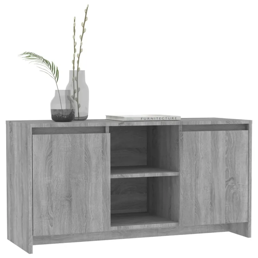 Meuble TV Sonoma gris 102x37,5x52,5 cm Bois d'ingénierie - 6