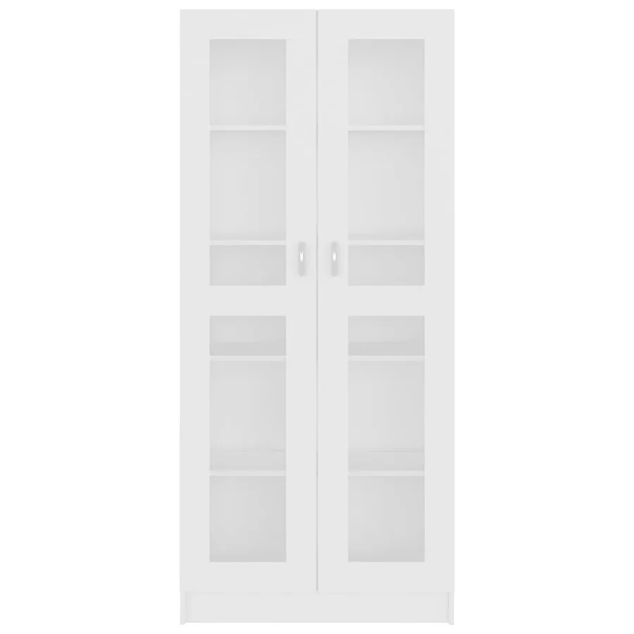 Armoire à vitrine Blanc 82,5x30,5x185 cm Bois d'ingénierie - 5