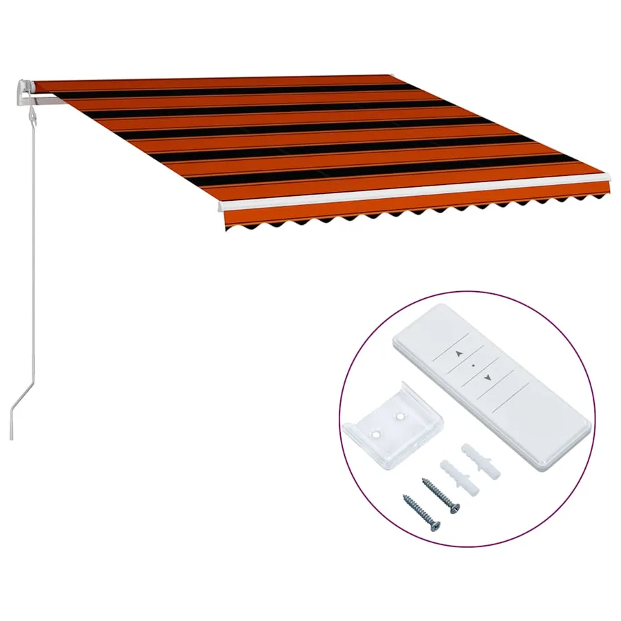 Auvent rétractable automatique 400x300 cm Orange et marron - 2