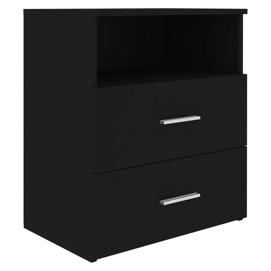 Table de chevet Noir 50x32x60 cm - 2