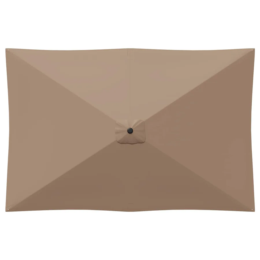 Parasol de jardin 200 x 300 cm Polyester Rectangulaire Taupe - 4
