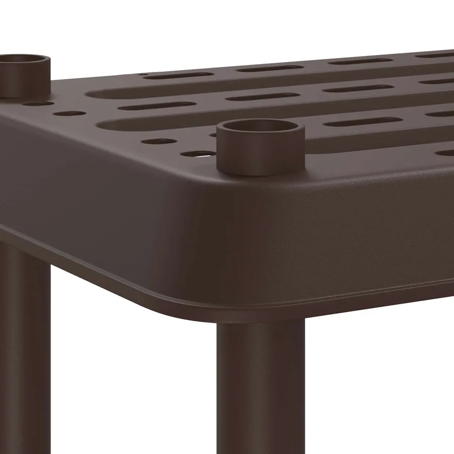 Unité de rangement 3 niveaux 100 x 40 x 96 cm PP Marron - 7