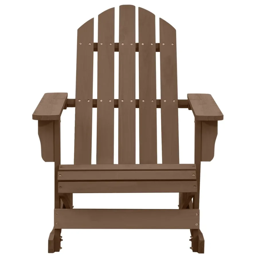 Chaise à bascule de jardin Bois Marron - 2