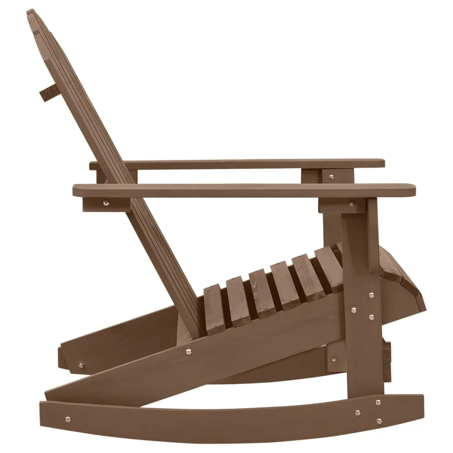 Chaise à bascule de jardin Bois Marron - 3