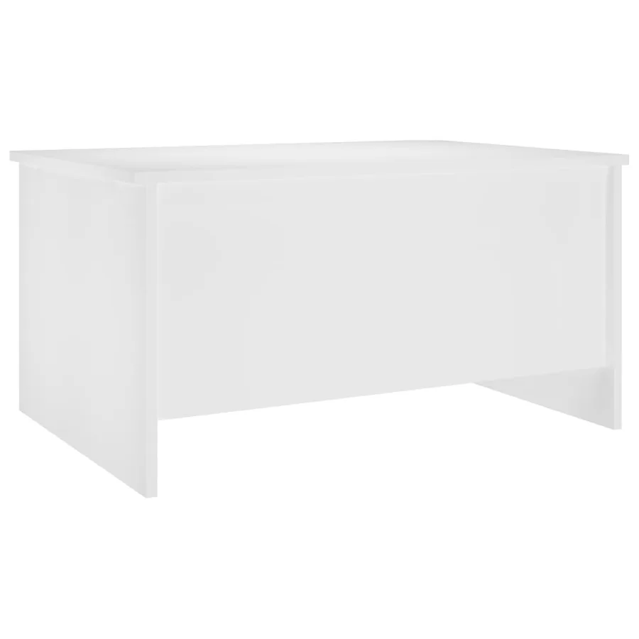 Table basse blanc 80x55,5x41,5 cm bois d'ingénierie - 3