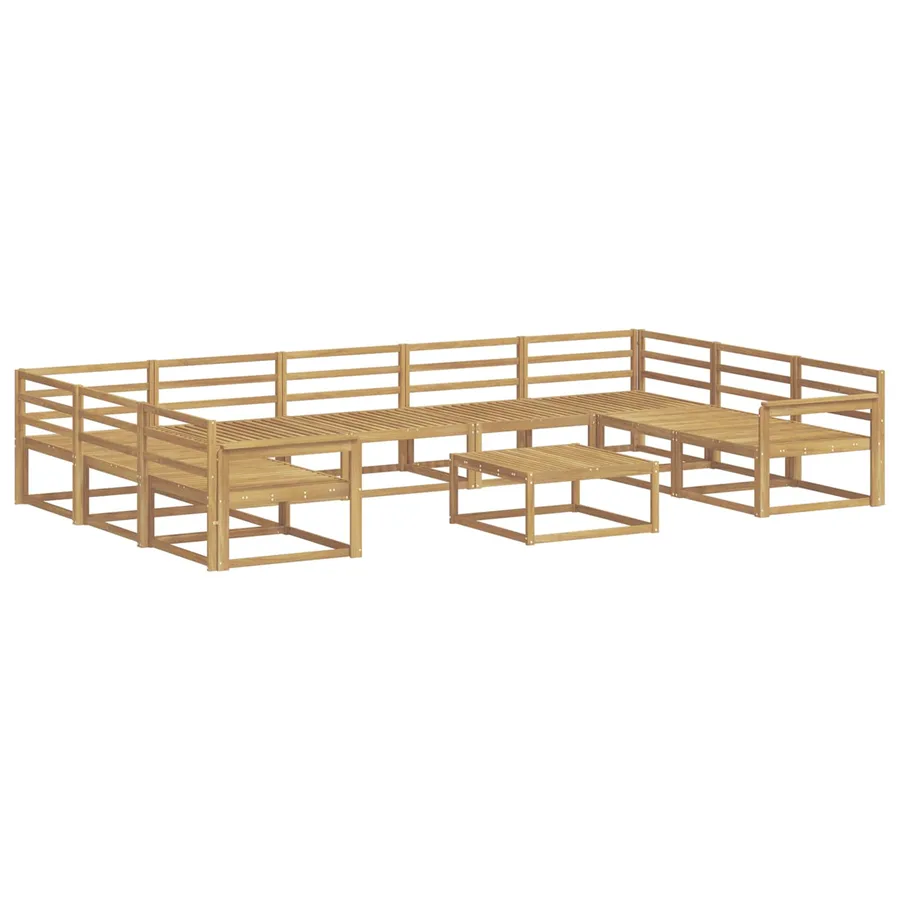 Ensemble de canapés d'extérieur 10 pcs Blanc - 2