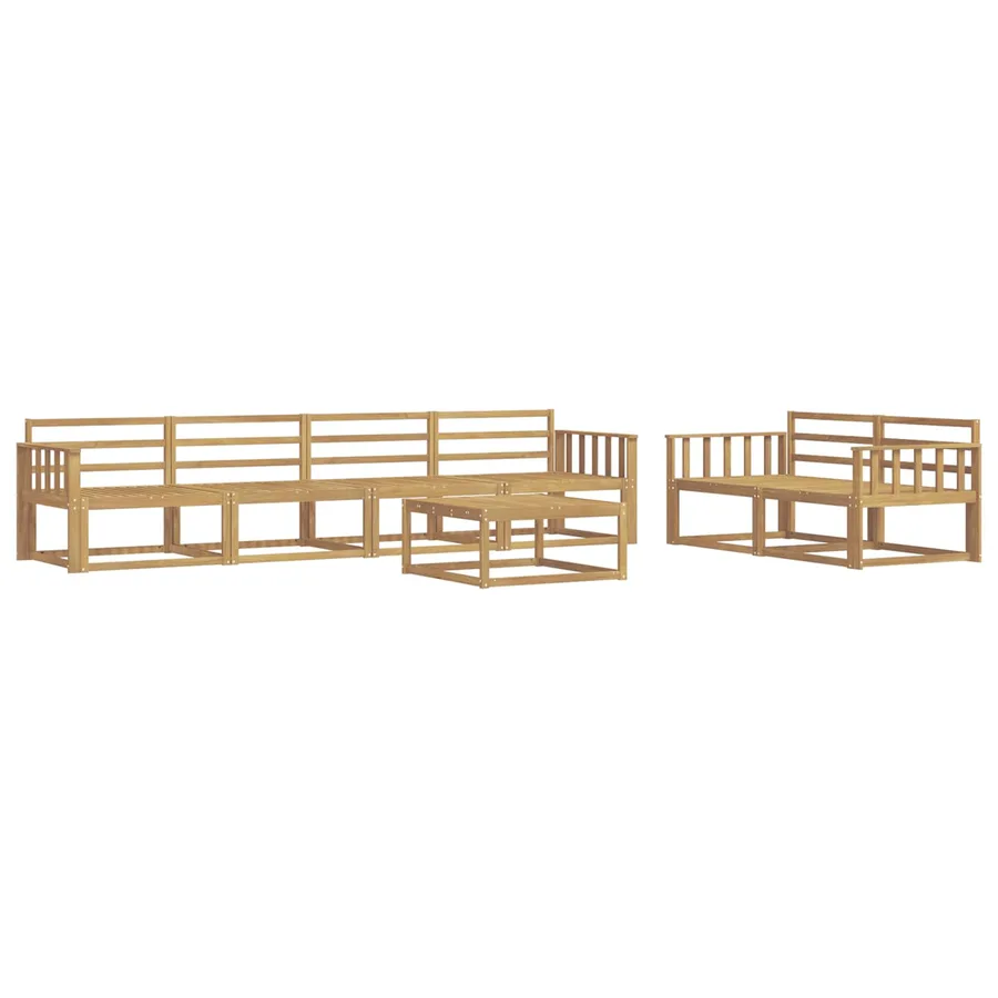 Ensemble de canapés d'extérieur 7 pcs Blanc - 2