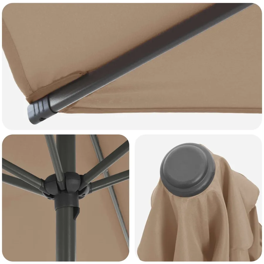 Parasol de jardin avec base 300 x 300 cm Polyester - 5