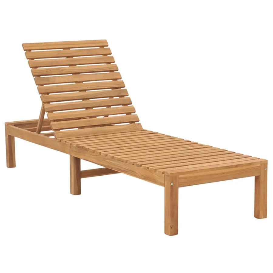 Chaises longues lot de 2 Bois de teck solide - 2