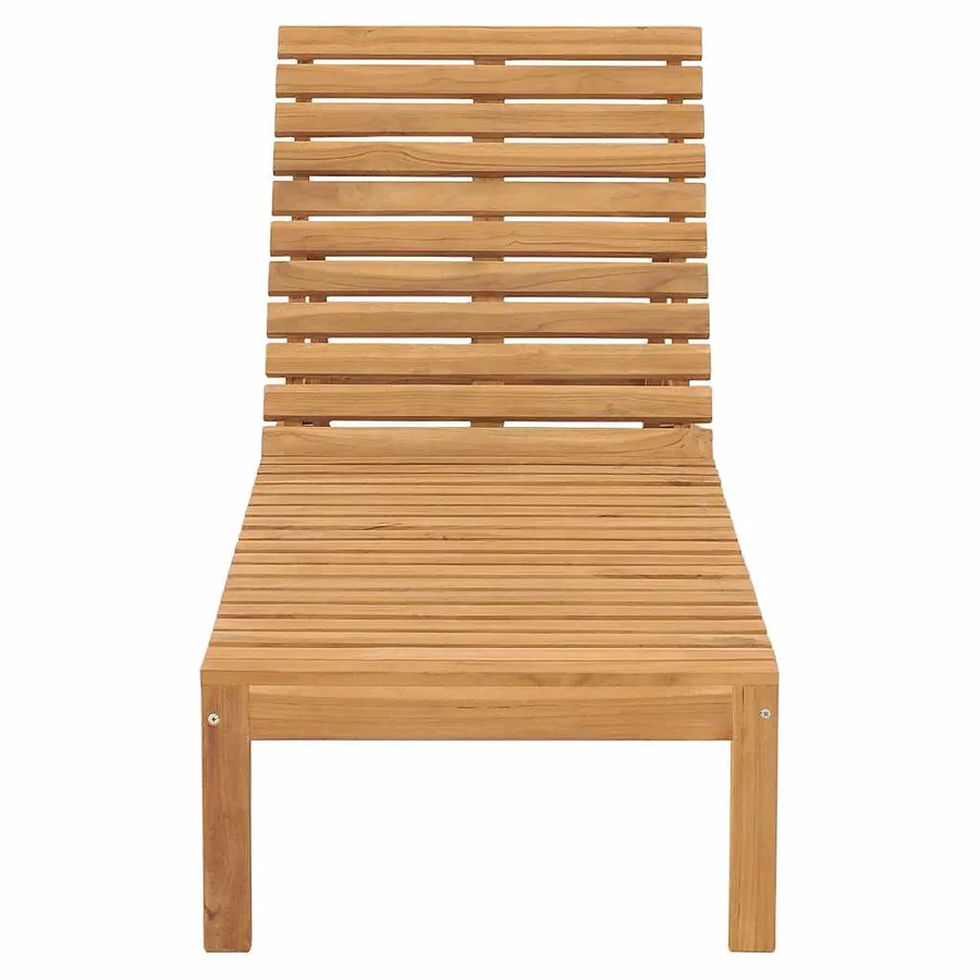 Chaises longues lot de 2 Bois de teck solide - 3