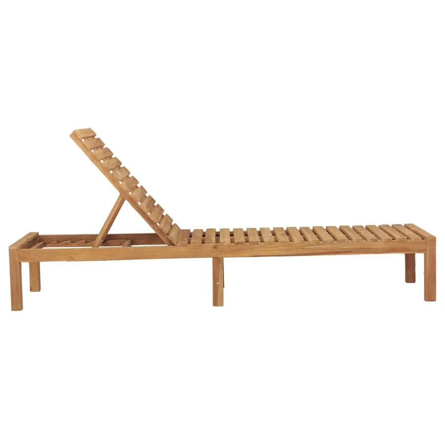 Chaises longues lot de 2 Bois de teck solide - 4