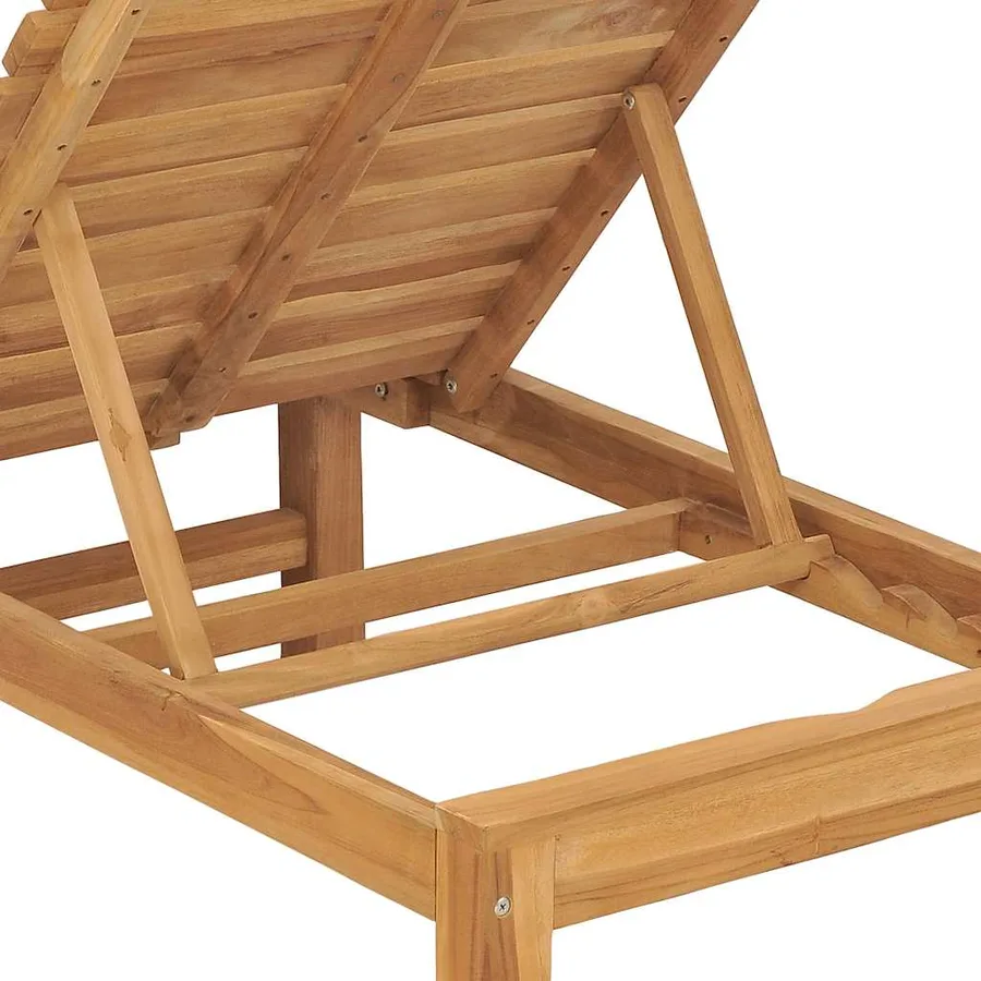 Chaises longues lot de 2 Bois de teck solide - 7