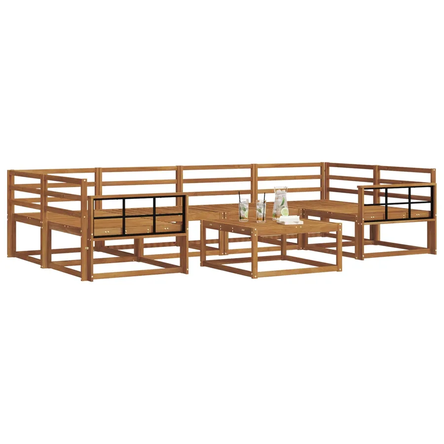 Ensemble de canapés d'extérieur 7 pcs Blanc - 3