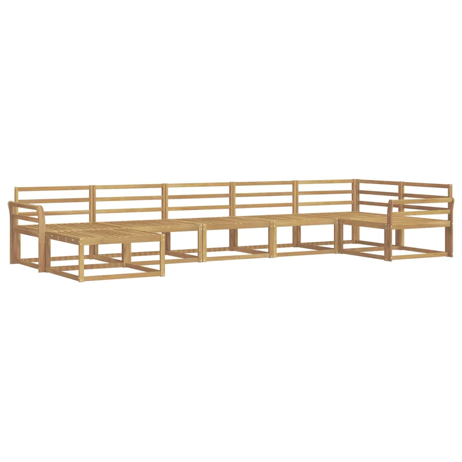 Ensemble de canapés d'extérieur 7 pcs Blanc - 2