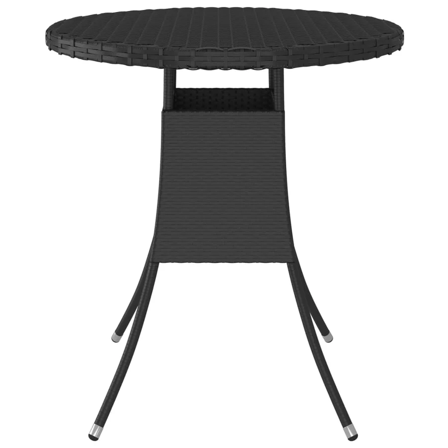 Table de jardin Noir 70x70x73 cm Résine tressée - 2