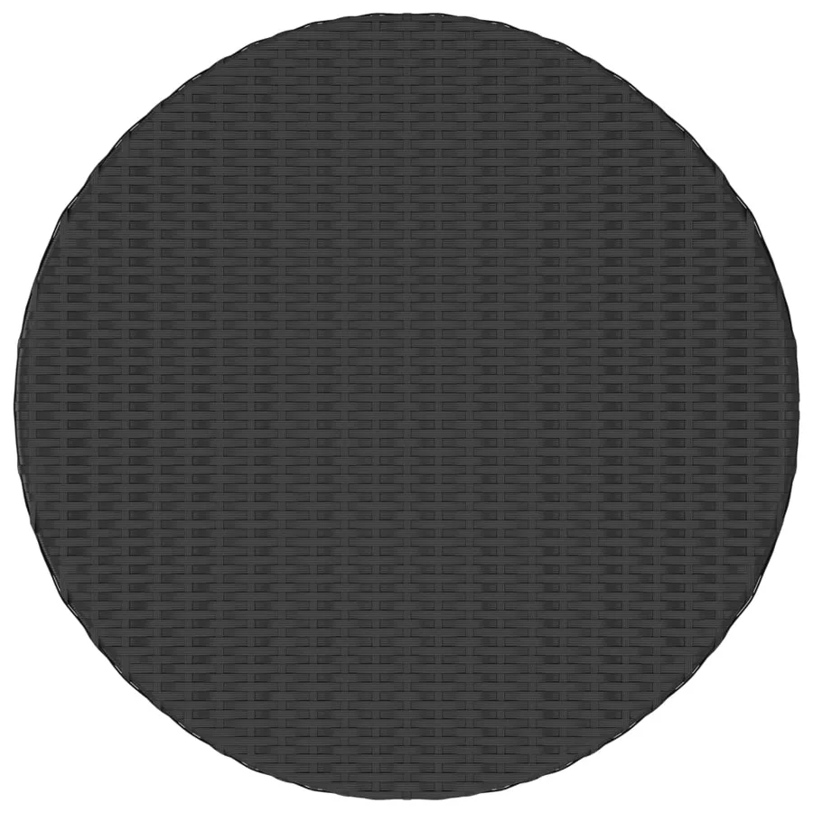 Table de jardin Noir 70x70x73 cm Résine tressée - 3