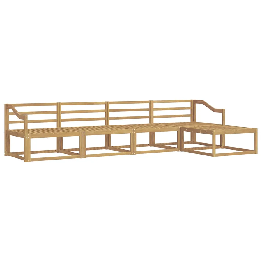 Ensemble de canapés d'extérieur 5 pcs Blanc 325 x 162,5 x 73 cm - 2