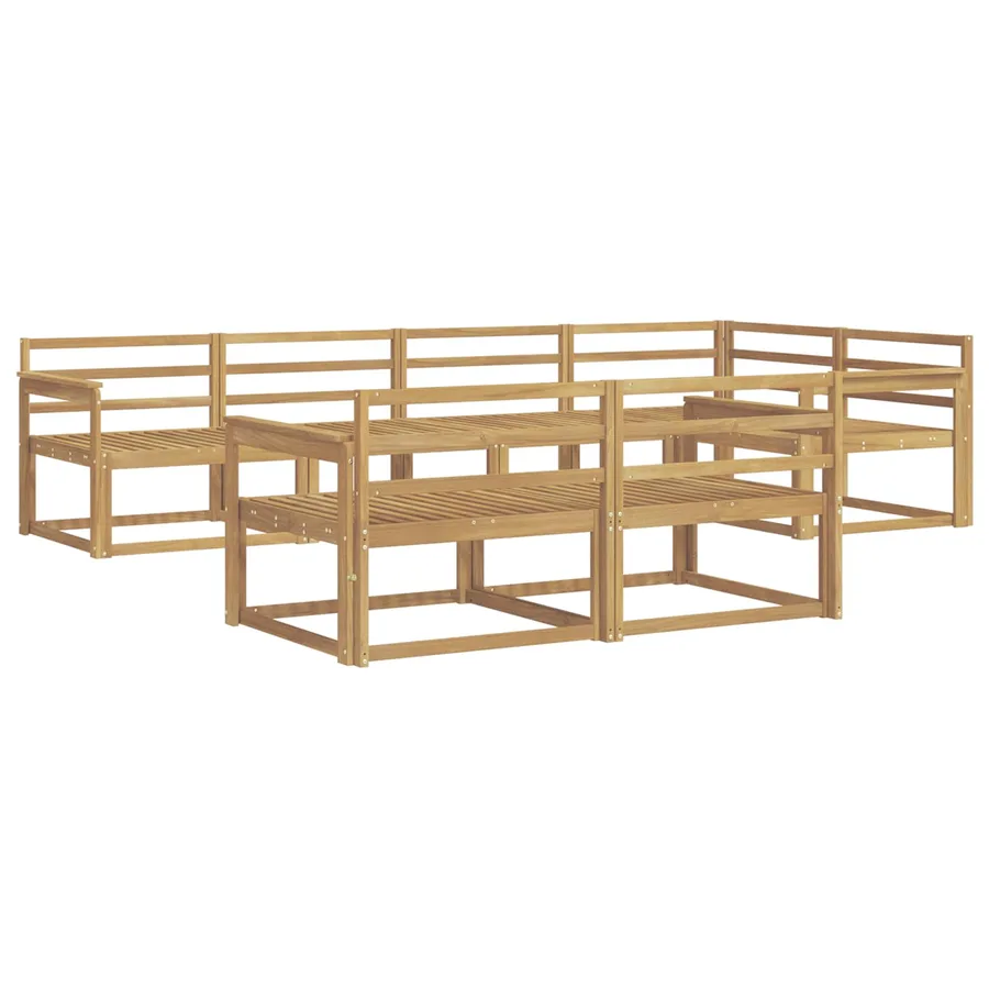 Ensemble de canapés d'extérieur 8 pcs Blanc 327 x 168,5 x 73 cm - 2