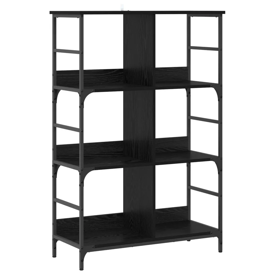 Étagère Chêne noir 78,5 x 33 x 117,5 cm métal PB