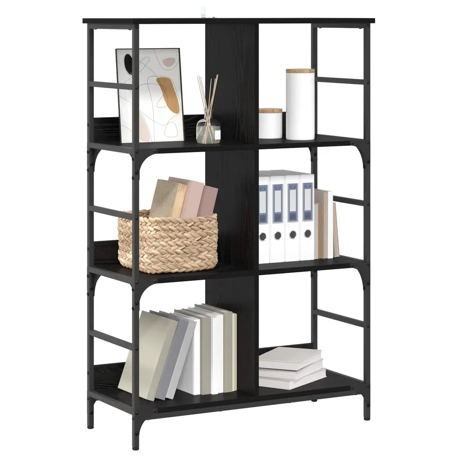 Étagère Chêne noir 78,5 x 33 x 117,5 cm métal PB - 2