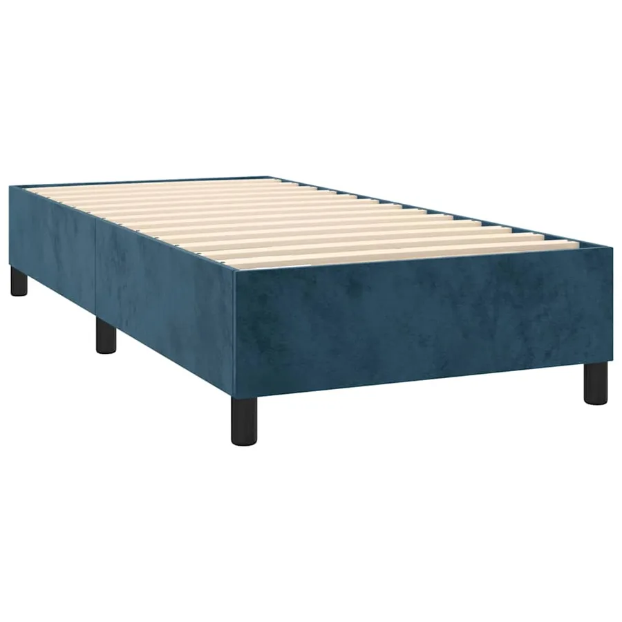 Sommier à lattes de lit avec matelas Bleu foncé 100x200 cm - 4